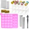 Cake Pop Maker Kit Including Silicone Cake Pop Mold, 6 inch Lollipop Sticks and Wrappers